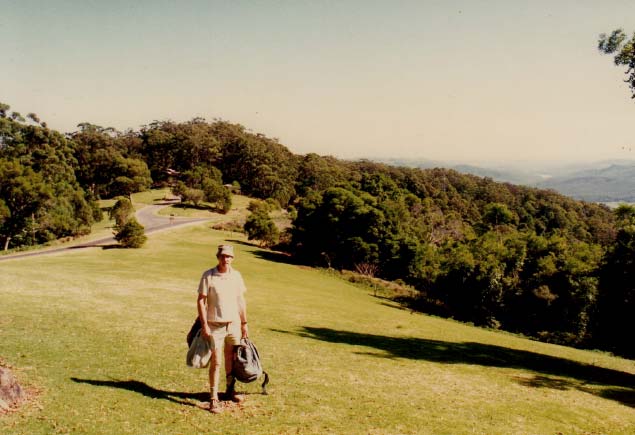 Alan treking the rainforest